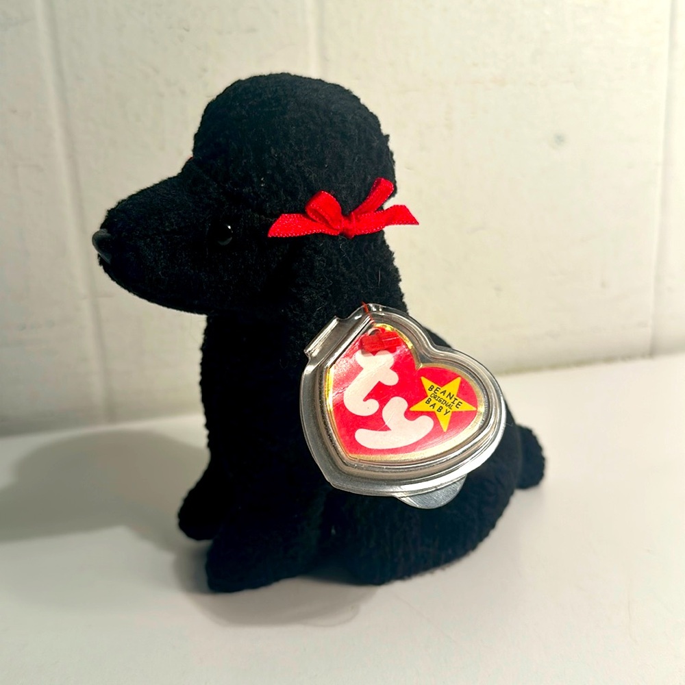 TY Original Beanie Babies GIGI Black Poodle Dog TAG ERRORS RARE VINTAGE